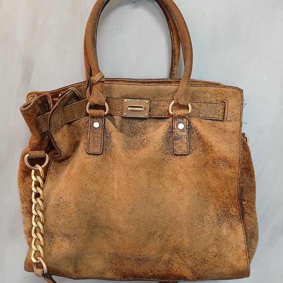 Michael Kors Distressed Satchel & Wallet - Picture 1 of 16